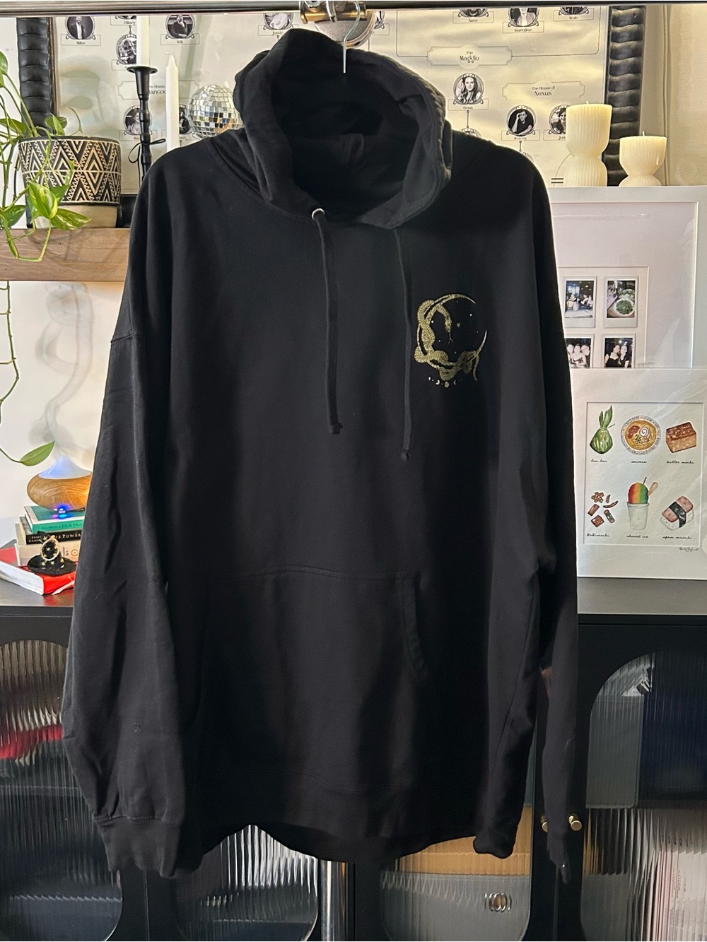 Midnight Hour - The Moon Tarot - Black Pull Over Hoodie